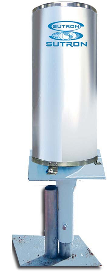 SUTRON Rain Gauge, Stainless Steel, Tipping Bucket 0.1 mm/tip, 50 ft/15 m cable, with Stainless Steel Tipping Mechanism