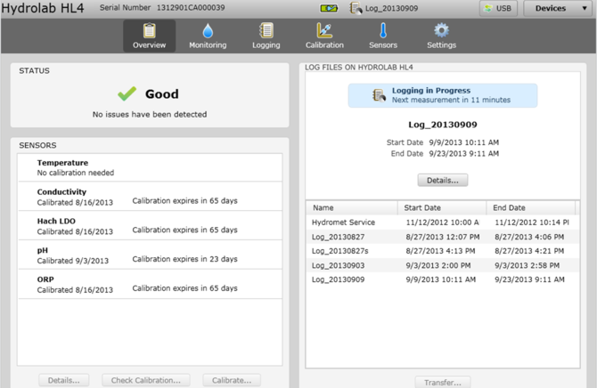 Hydrolab Operating Software