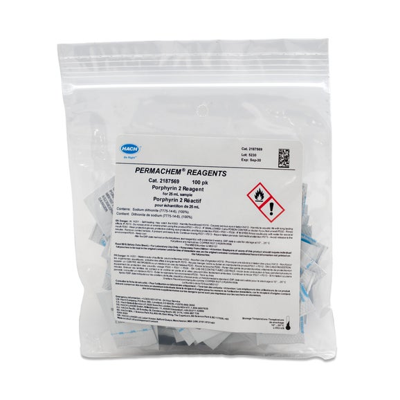 Porphyrin 2 Reagent Powder Pillows, 25-mL, pk100