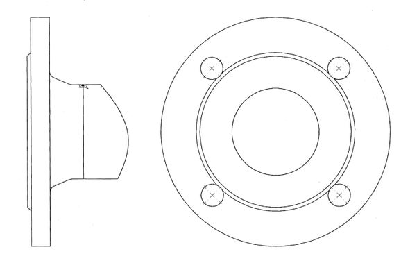 Welding Neck Flanges (for USA) (C-steel) compl. welded