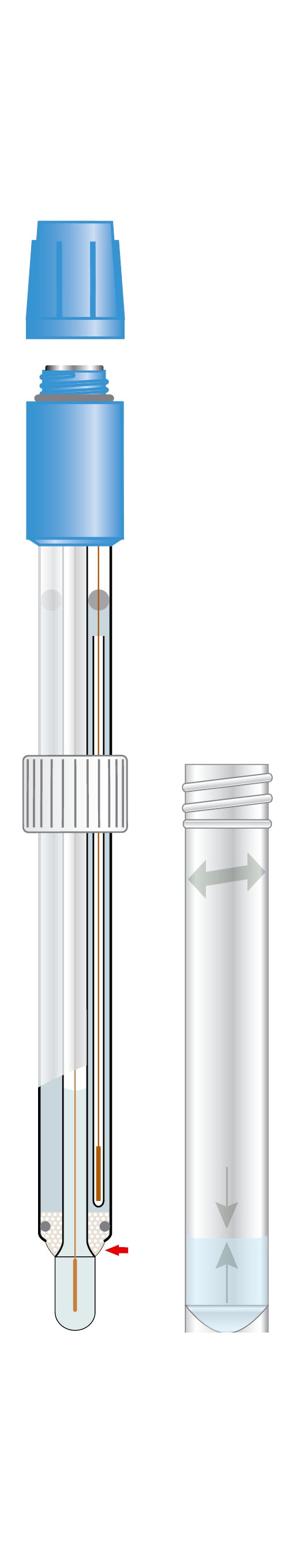 Sension+ pH combination electrode 5212 with screw cap S7 for creams, viscous and dirty samples.