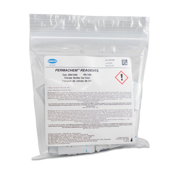 Buffer Powder Pillows for Iron, Citrate Type, pk/100