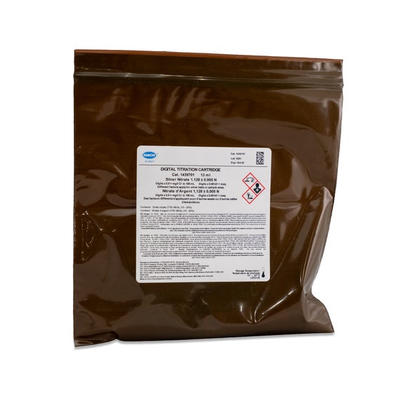 Silver nitrate digital titrator cartridge, 1.128 N, 1 piece