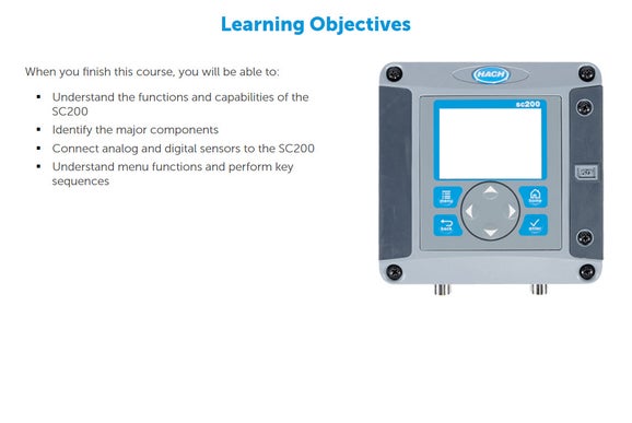 Hach SC200 Universal Controller eLearning 