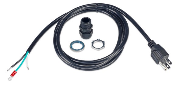 Power cord kit, SC4200c, strain relief, 125 VAC, U.S. plug