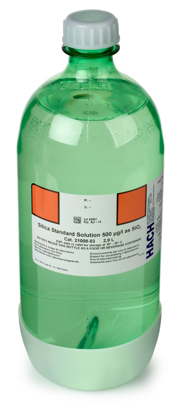 Silica Standard Solution, 500 µg/L SiO₂, 2.9 L