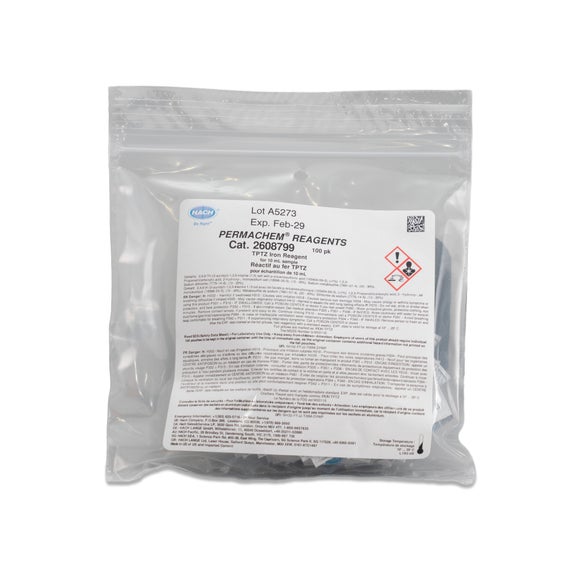 TPTZ Iron Reagent Powder Pillows, 10 mL, pk/100