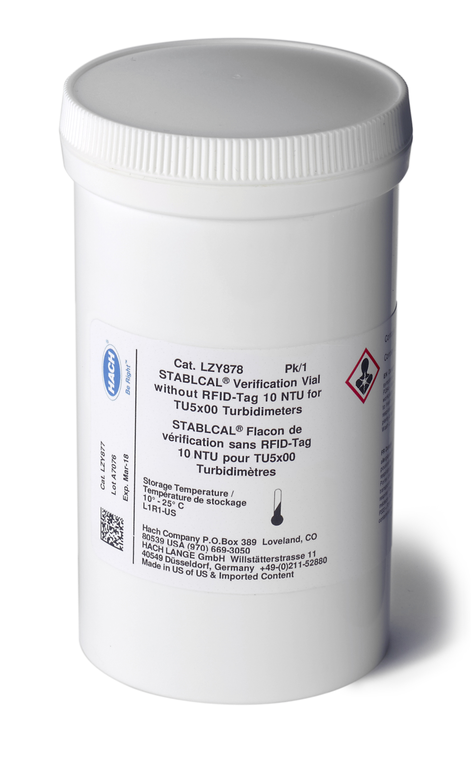 Stablcal® Verification Vial, 10 NTU, without RFID for TU5200