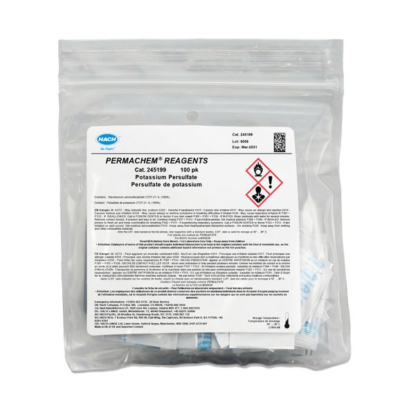 Potassium persulfate reagent powder pillows, 100 pieces