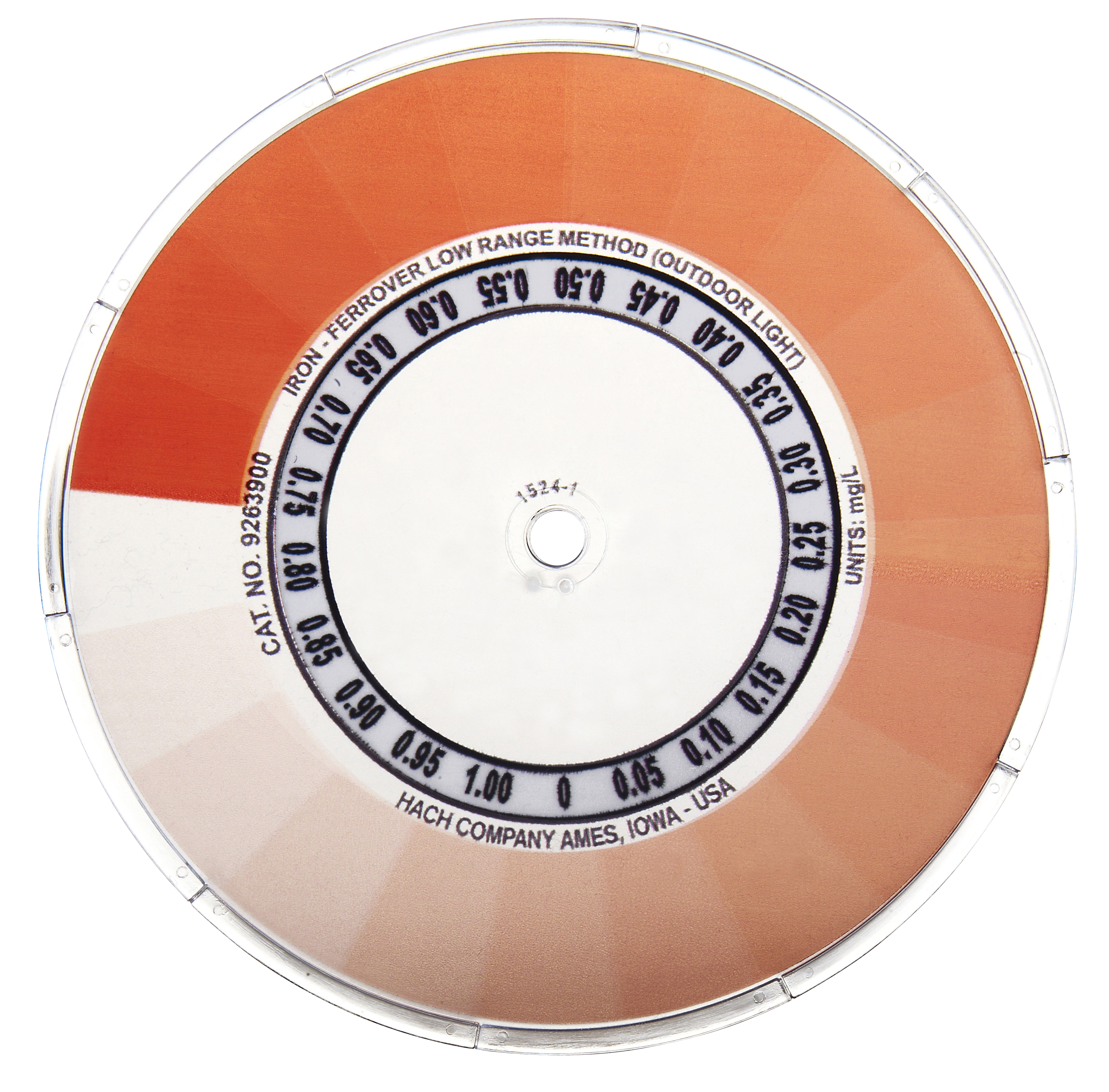 Iron FerroVer® Color Disc, Low Range, Outdoor Light, 0-1 mg/L | Hach