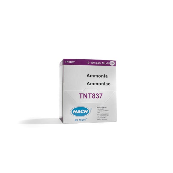 Ammonia TNTplus Vial Test, HR+ (10 - 100 mg/L NH₃-N), 25 Tests