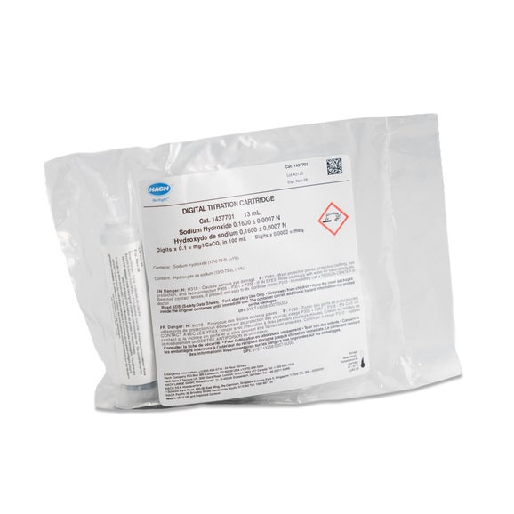 Sodium Hydroxide Digital Titrator Cartridge, 0.1600 N