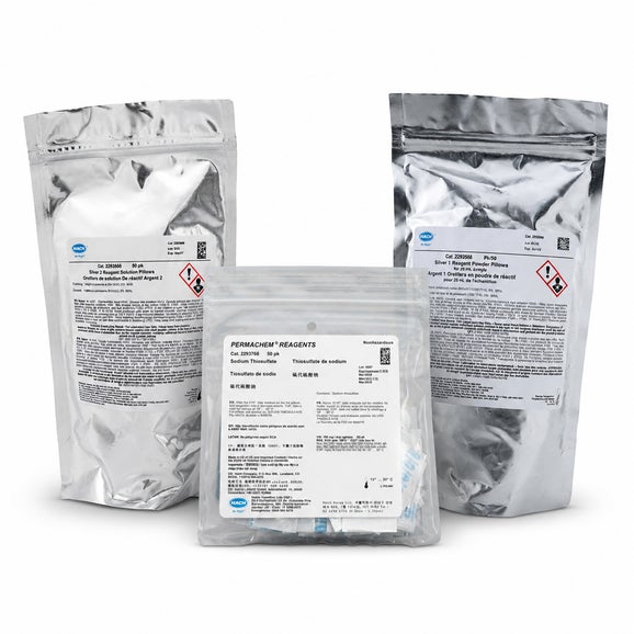 Silver Reagent Set, Powder Pillows, 0.02-0.700 mg/L Ag