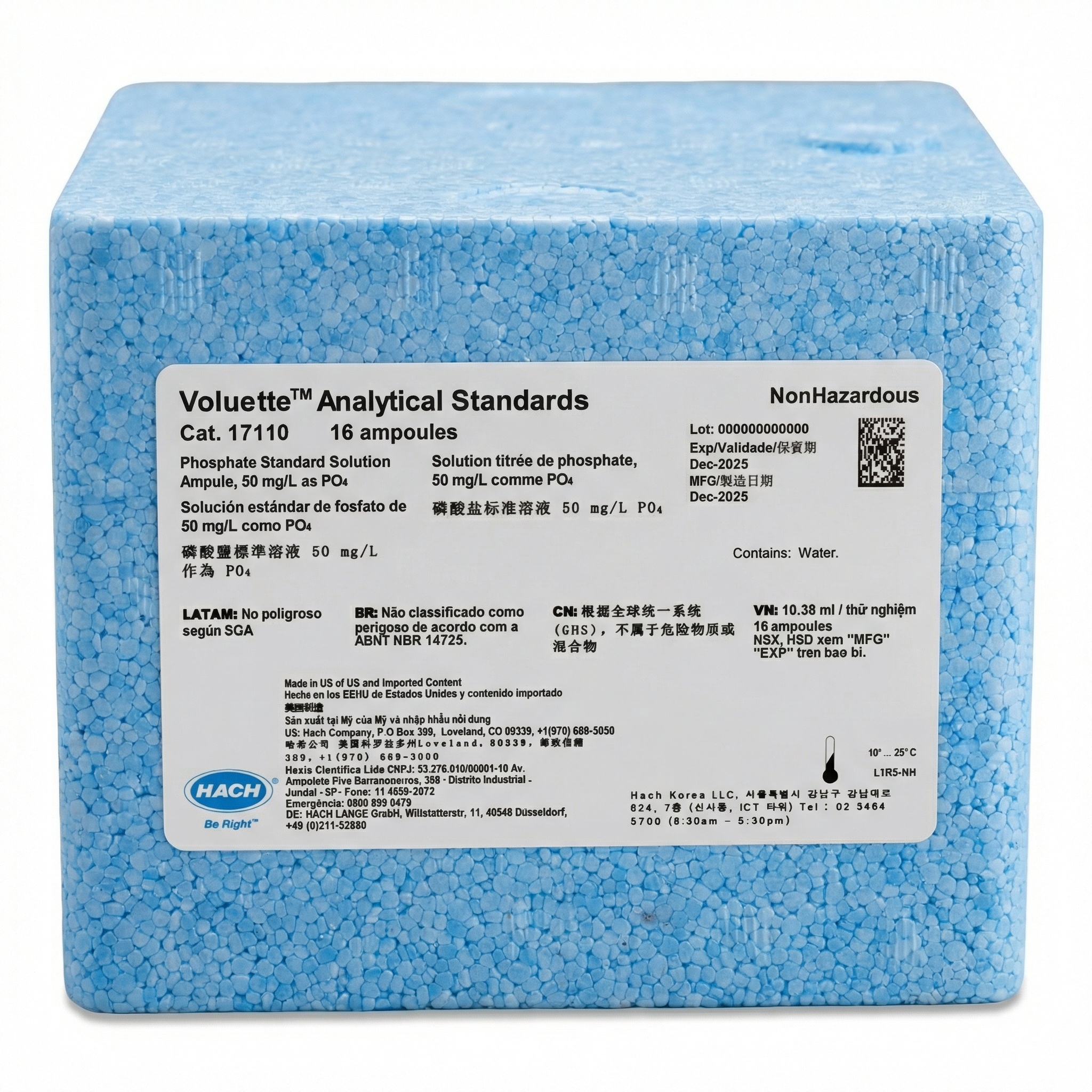 PhosVer® 3 Phosphate Reagent Powder Pillows, 25 mL, pk/100 | Hach