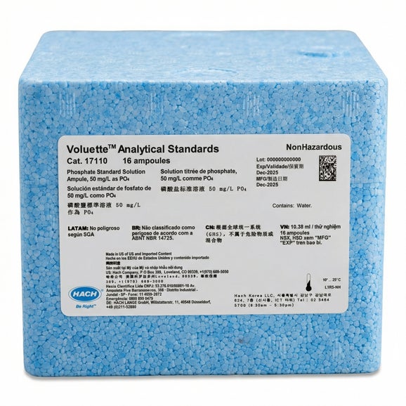 Phosphate Standard Solution, 50 mg/L as PO₄ (NIST), 16/pk - 10-mL Voluette« Ampules