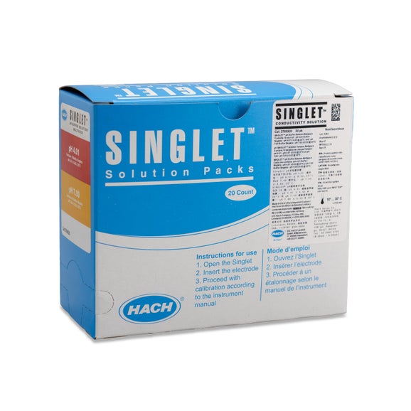 Singlet Single-Use pH Buffer Kit, pH 4.01 & 7.00, pk/2x10