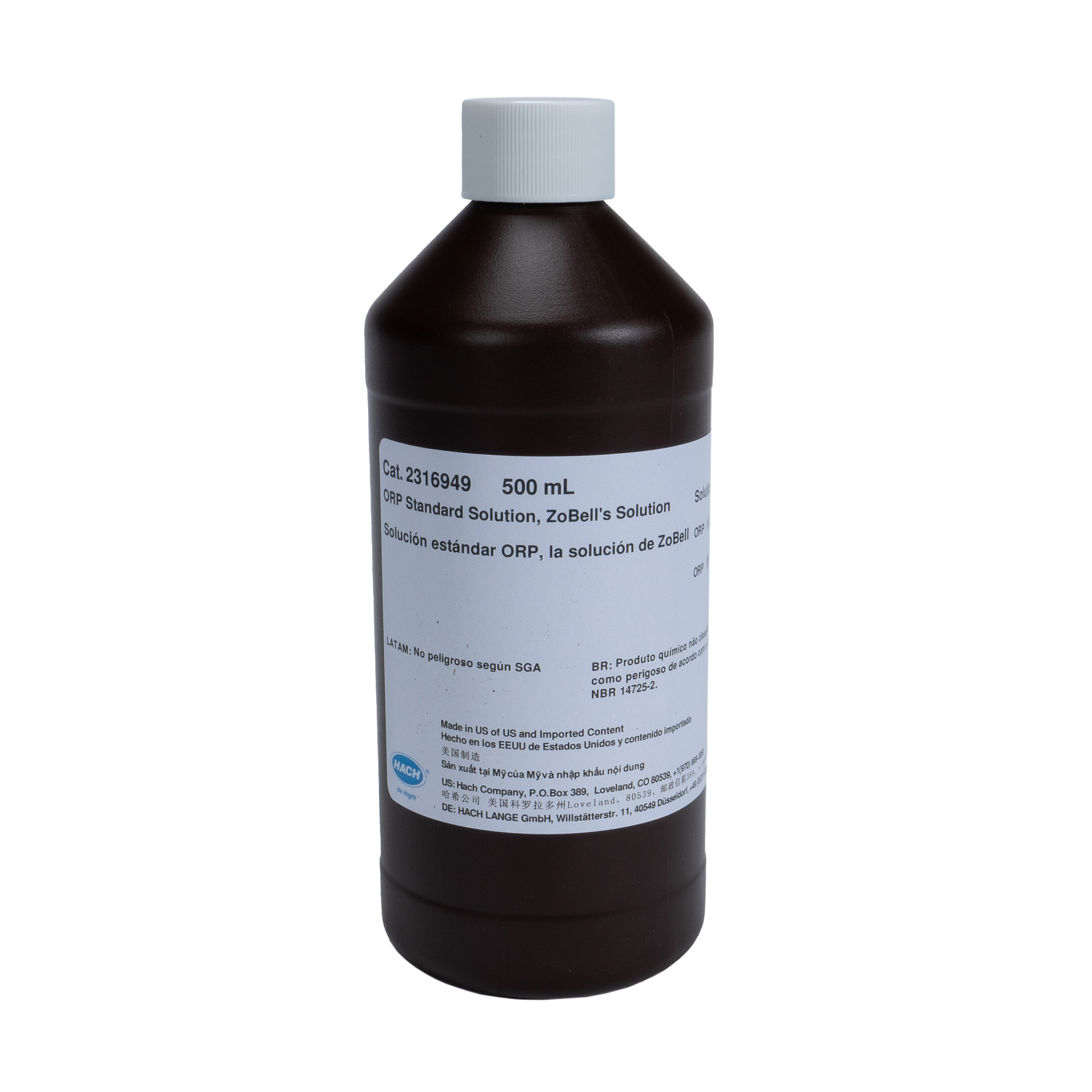 ZoBell's ORP/Redox Standard Solution, 500 mL | Hach