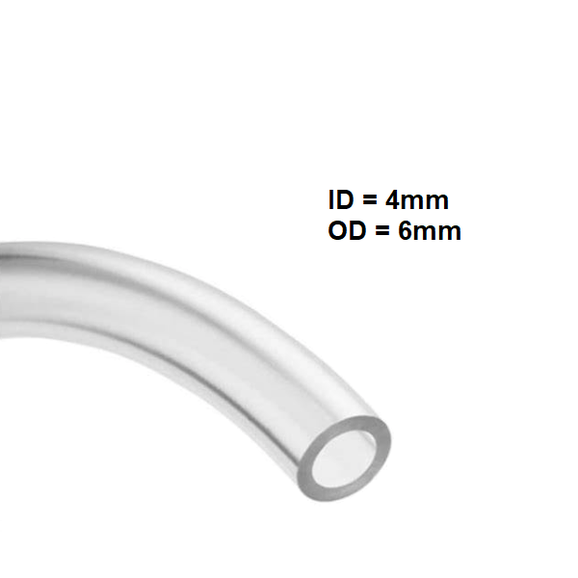 Tubing Set for flow through unit (2 m, PVC, ID = 4 mm/ OD = 6 mm)