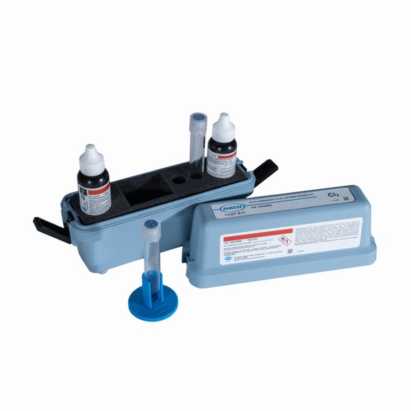 ULR Total Chlorine Fluorescence Test Kit, 3-100 µg/L (ppb), 100 Tests