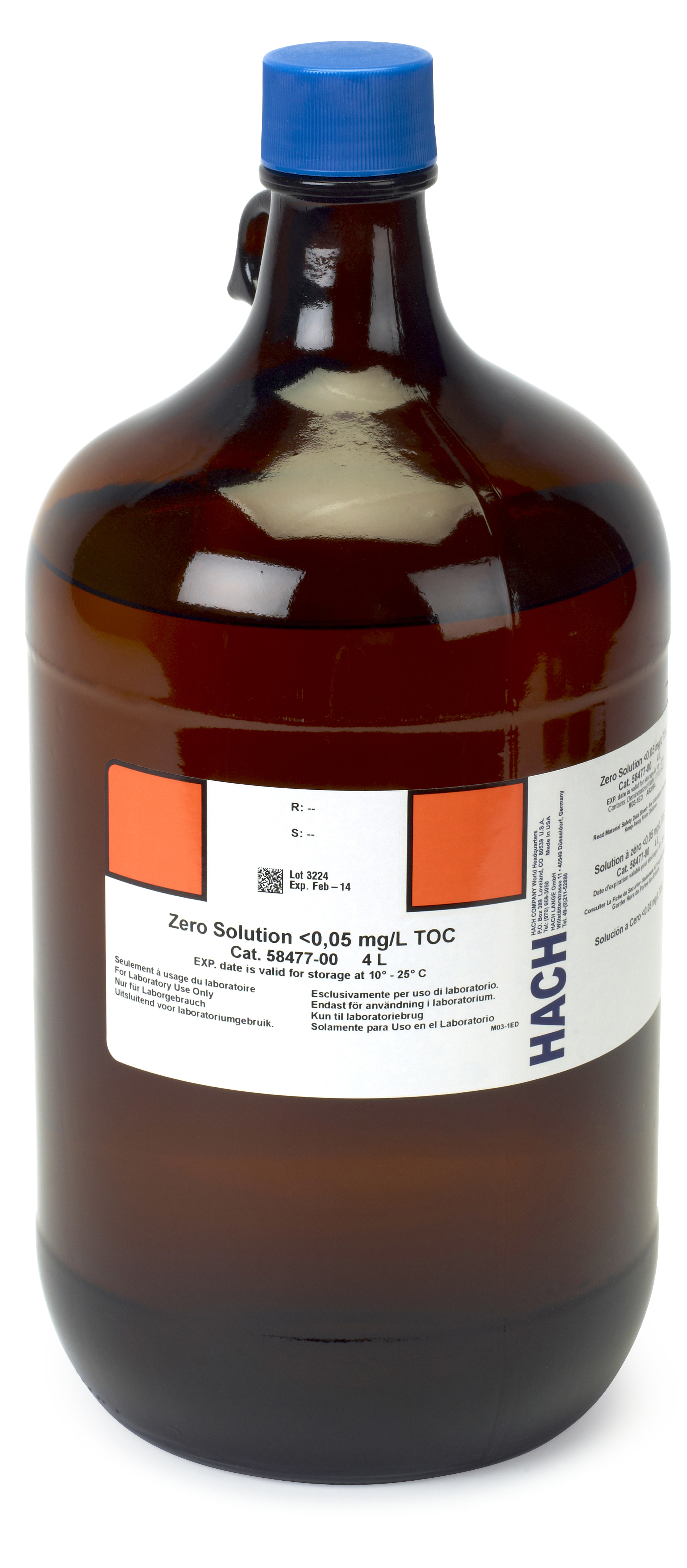 hachページ Zero Solution less than 0.05 mg/L TOC, 4 L | Hach