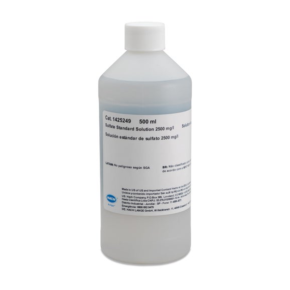 Sulfate Standard Solution, 2500 mg/L as SO4 (NIST), 500 mL
