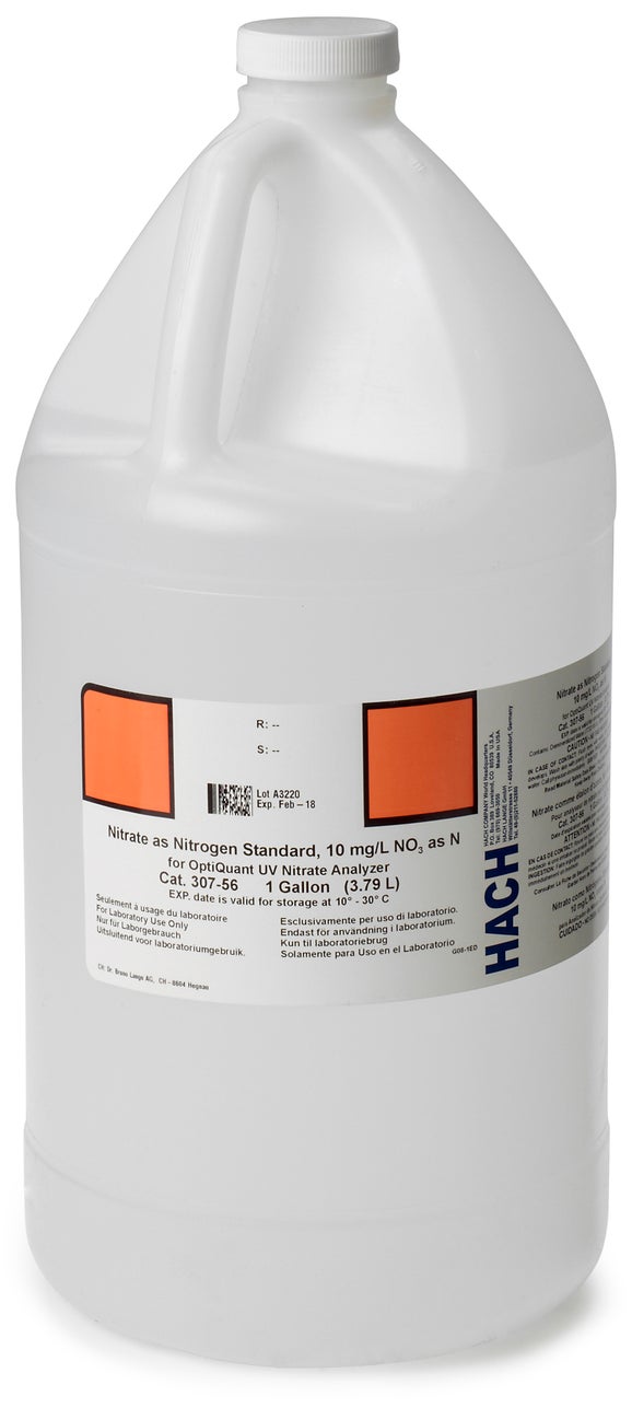 Nitrogen solution standard for APA6000 Nitrate, 1gal, 10mg/l