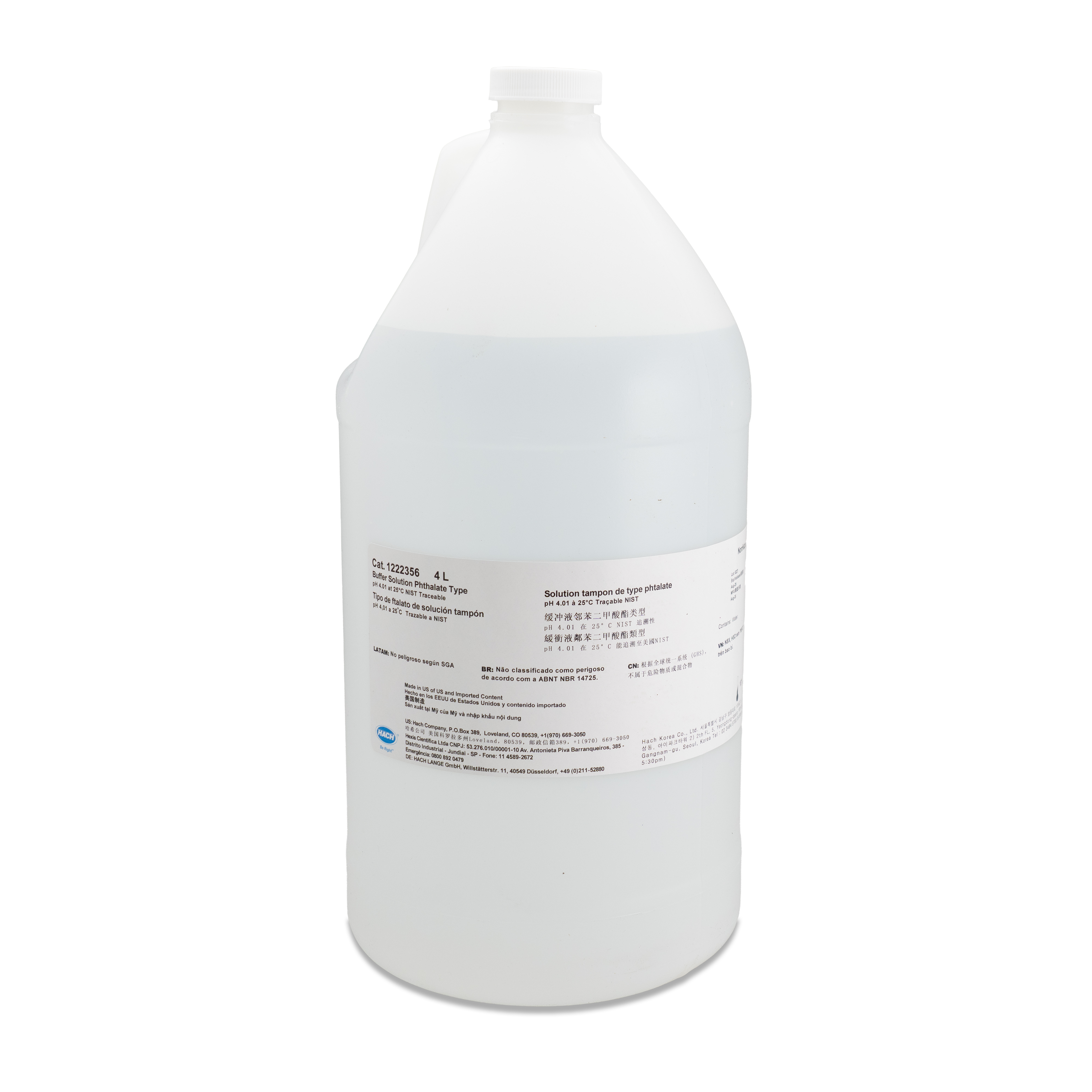 Buffer Solution, pH 4.01 ±0.02, 4 L | Hach