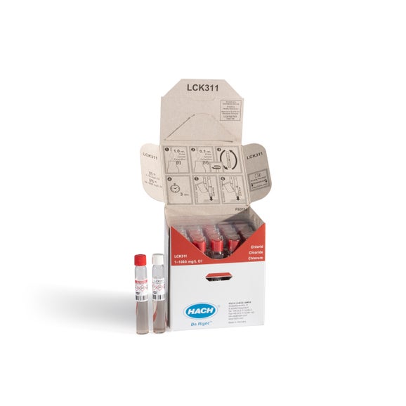 Chloride cuvette test 1-70 mg/L / 70-1000 mg/L Cl⁻, 24 tests