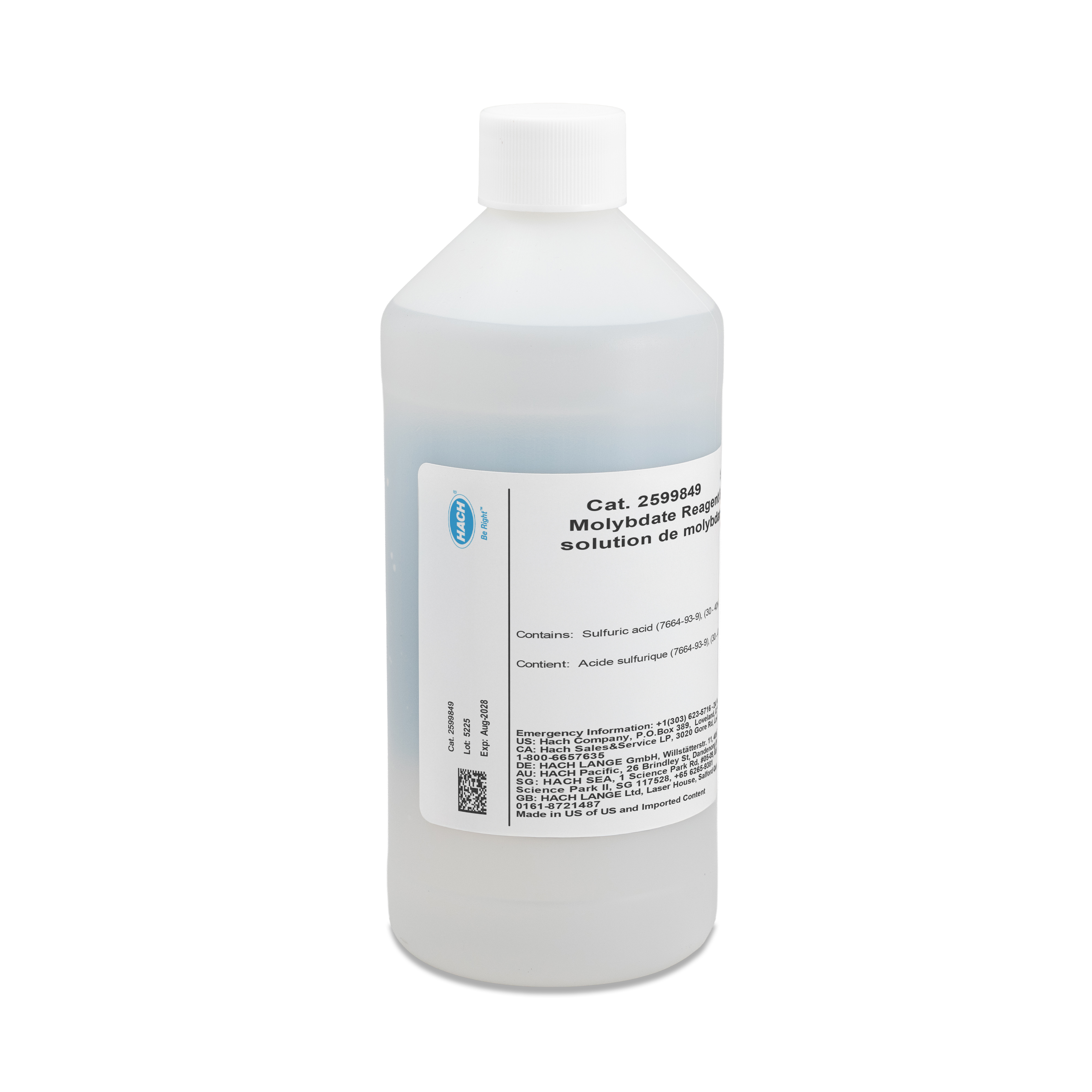 Molybdate Reagent Solution for Phosphorus, 500 mL