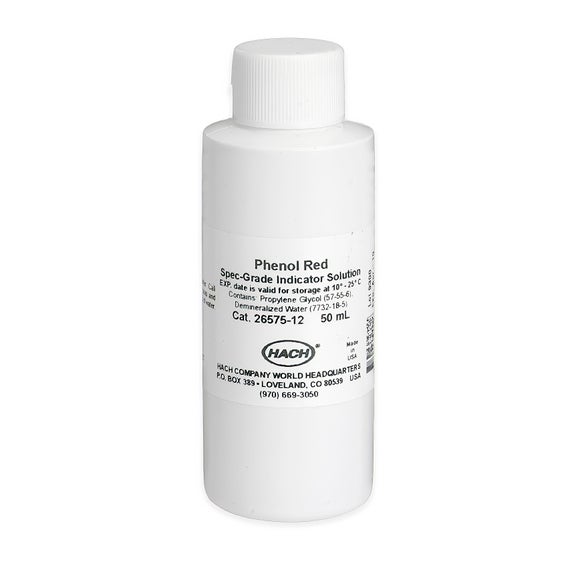 Phenol Red Indicator Solution, Spec. Grade, 50 mL