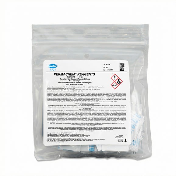FerroVer iron reagent powder pillows, 5 mL, pk/50
