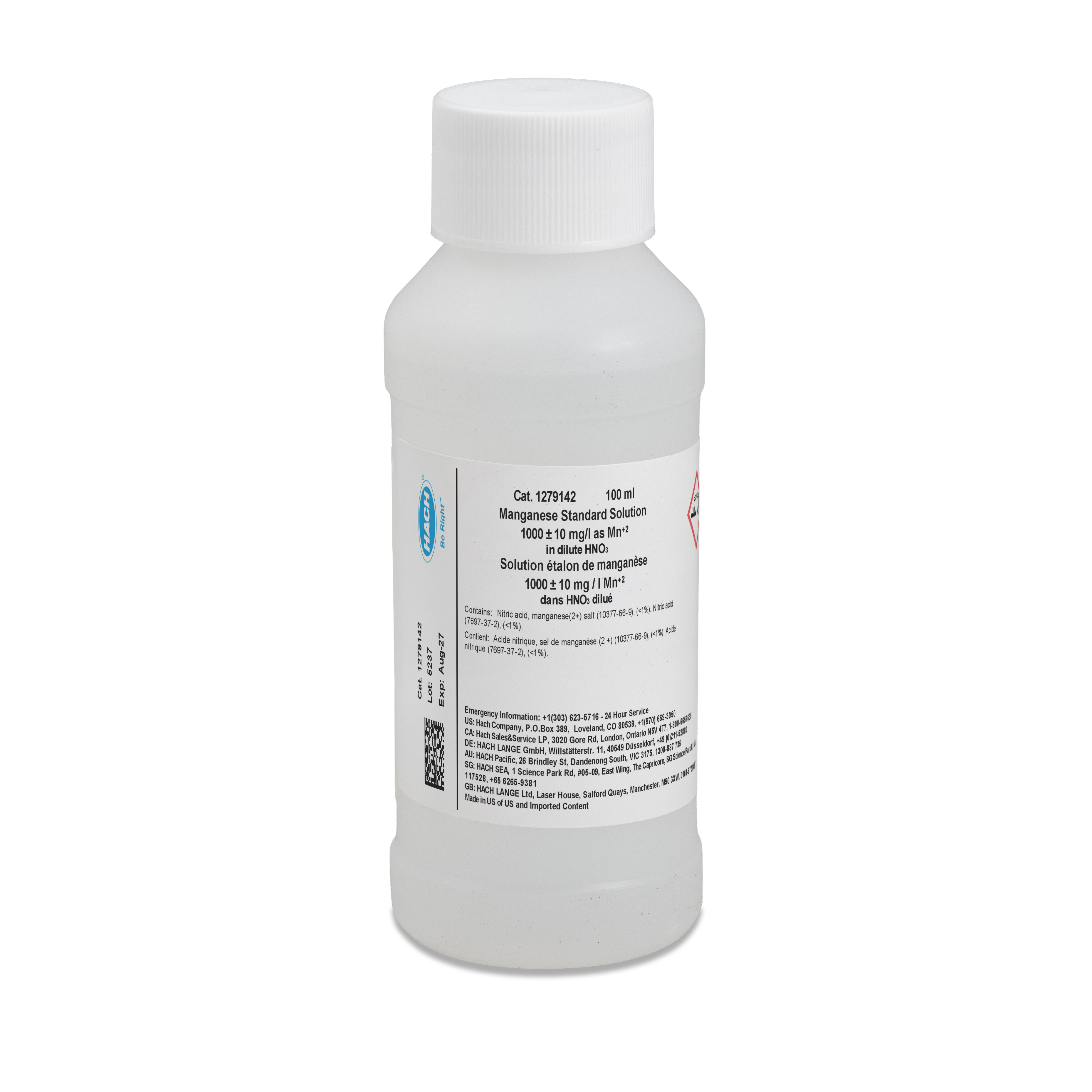 Manganese Standard Solution, 1000 mg/L as Mn (NIST), 100 mL