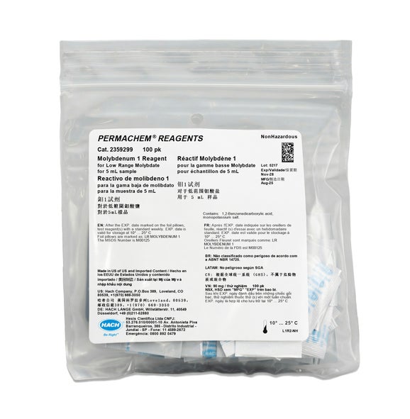 Molybdenum 1 Reagent  Powder Pillows, 5 mL, pk/100