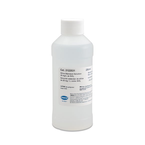 Silica Standard Solution, 25 mg/L, 236 mL