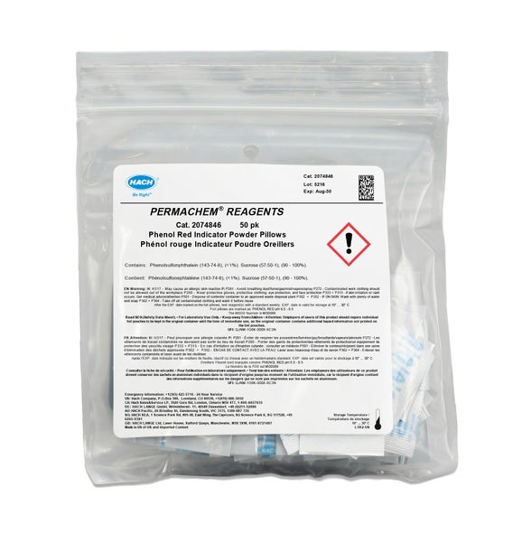 Phenol Red Indicator Powder Pillows, pk/50