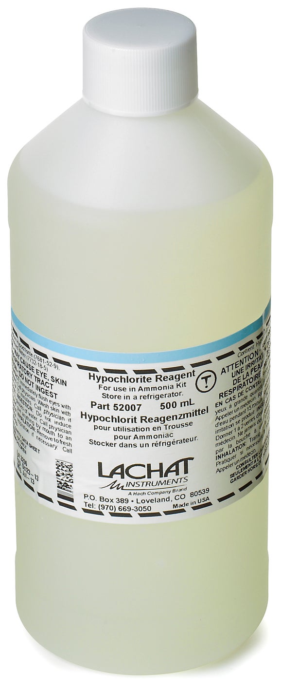 Hypochlorite NH 3 Reagent, 500 mL