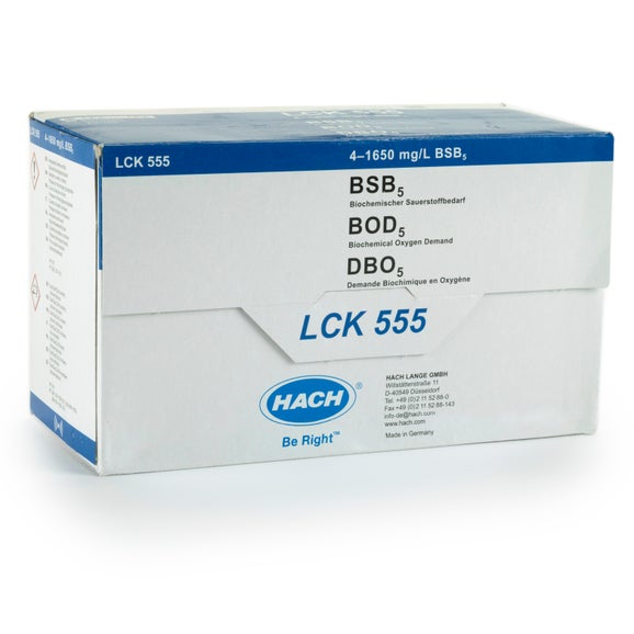 BOD5 cuvette test 4 -1650 mg/L O₂, 39 tests