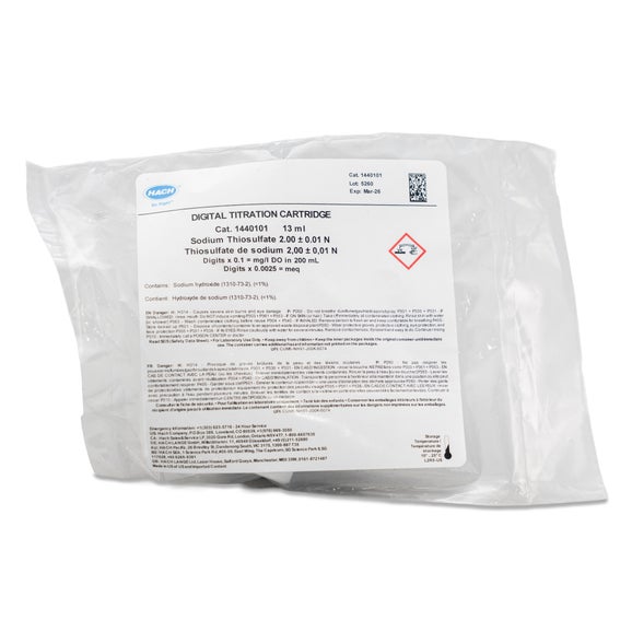 Digital titrator cartridge, sodium thiosulfate, 2.00 N