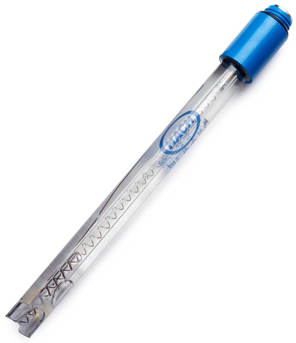 Sension+ pH gel combination electrode with screw cap S7 for clean aqueous applications.