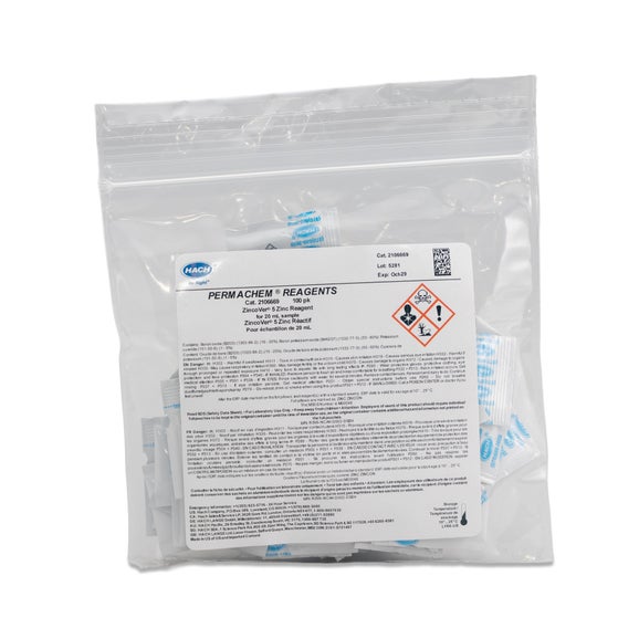 ZincoVer 5 Zinc Reagent Powder Pillows, 20 mL,  pk/100