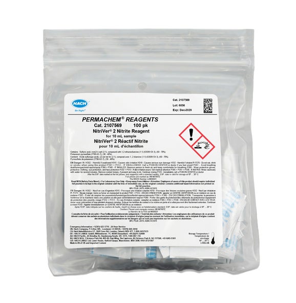 NitriVer® 2 Nitrite Reagent Powder Pillows, 10 mL, pk/100