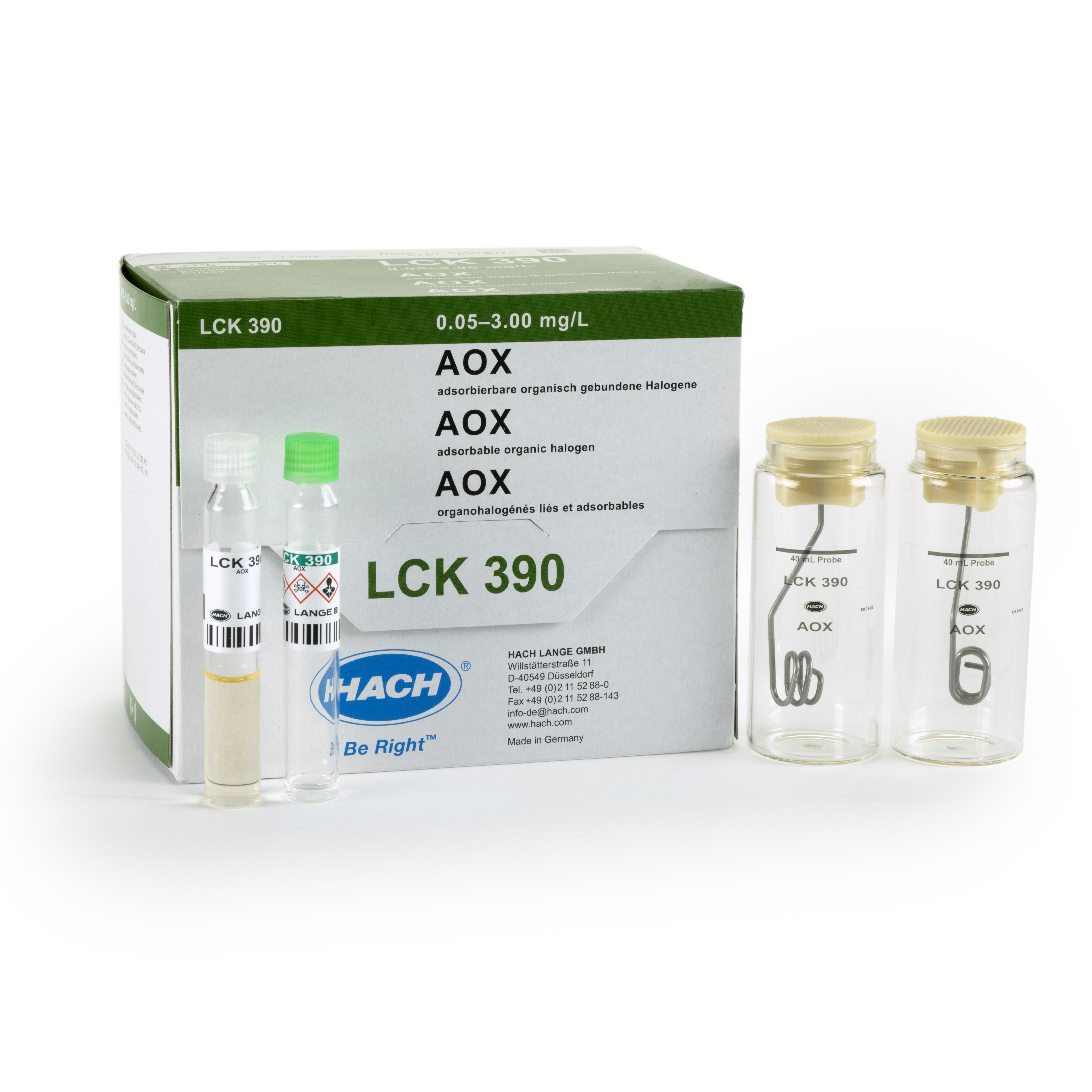 AOX cuvette test 0.05-3.0 mg/L, 24 tests | Hach UK