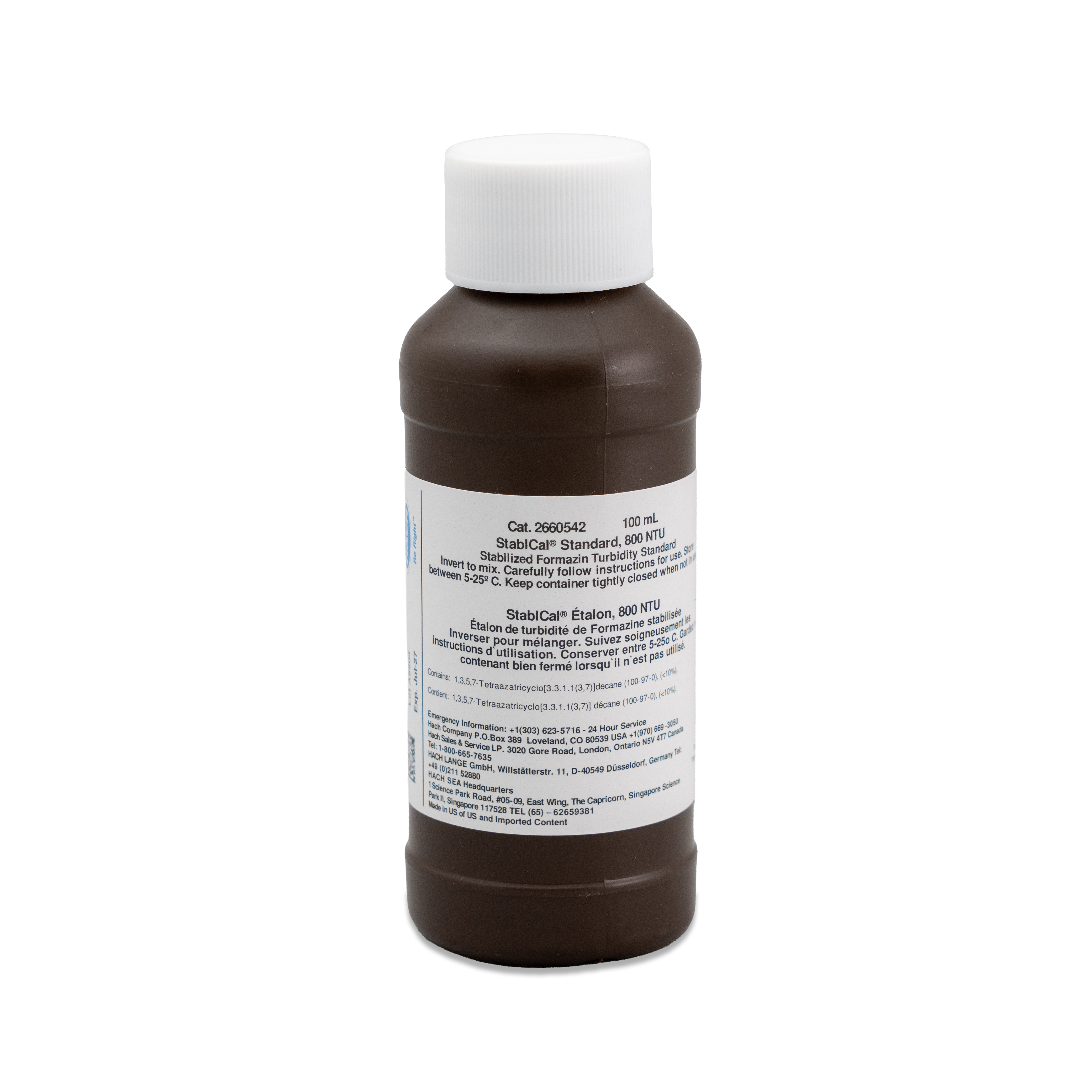 B.turtogtokh④ Stablcal® Turbidity Standard, 800 NTU, 100 mL | Hach