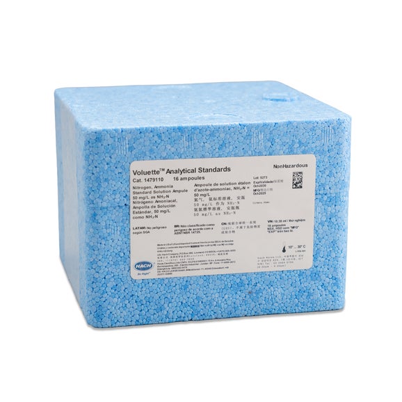 Nitrogen-Ammonia Standard Solution, 50 mg/L as NH3-N, pk/16 - 10 mL Voluette Ampules