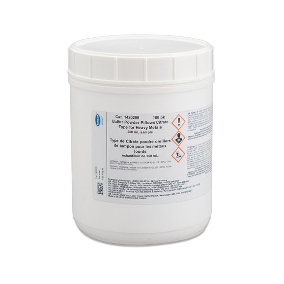 Buffer Powder Pillows for Heavy Metals, Citrate Type, pk/100