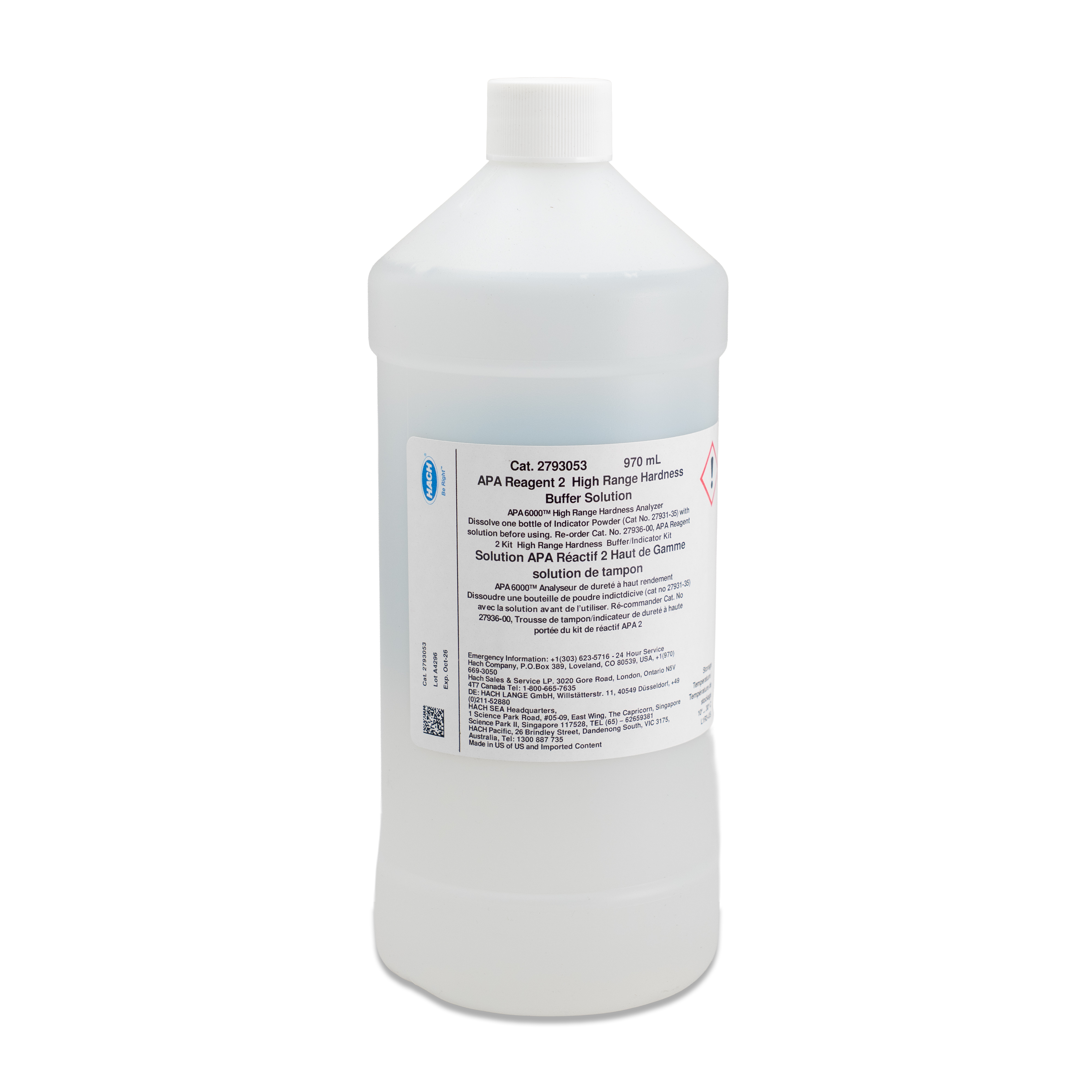APA6000 High Range Hardness Reagent 2, Bulk solution 1L