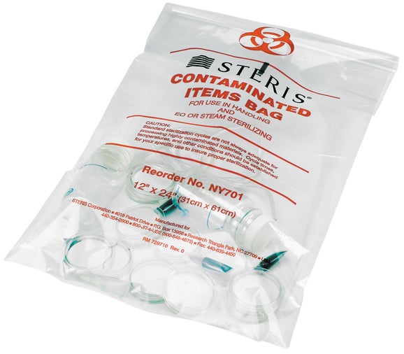 Bag, biohazard marked, contaminated items, 200/pk