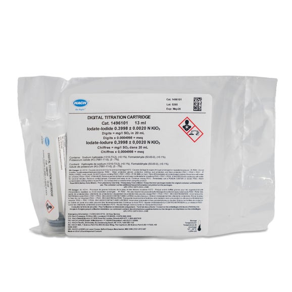 Iodate-Iodide Digital Titrator Cartridge, 0.3998 N