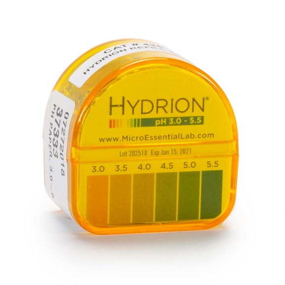 pH paper, 3.0 - 5.5 pH range