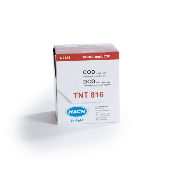 COD in salt-/seawater - TNTplus Vial Test, HR (70 - 1000 mg/L COD), 25 Tests